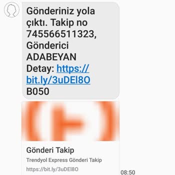 Trendyol Express Adabeyan Dan Diye Bir Yerden Kargonuz Var Mesajı