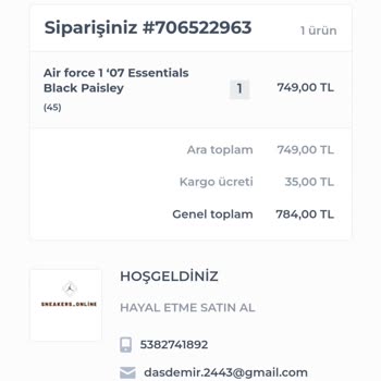 Shopier Ayakkabı Gelmedi Ve Geri Dönüş Sağlanması