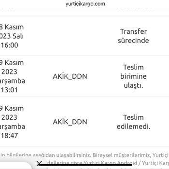 Yurtiçi Kargo Teslimat Sorunu