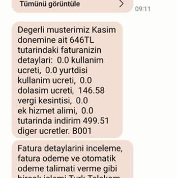 Türk Telekom Yurt Dışı Ücretinin Tarafıma Yansıtılması
