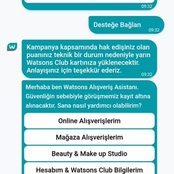 Watsons Kampanya Puanımı Kullanamıyorum