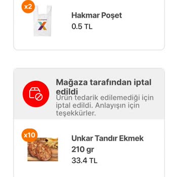 Hakmar Express Yanlış Eksik Ürün