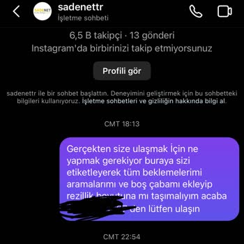 İnternet Bağlantısı Ve Sadenet Müşteri Hizmetleri