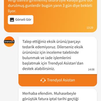 Trendyol Miorre Kurumsal Faturamı Kesmiyor.