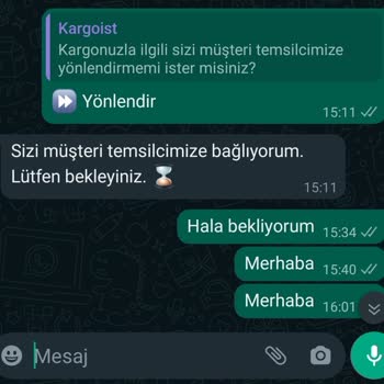 Kargoist Müşteri Hizmetlerinin Olmaması