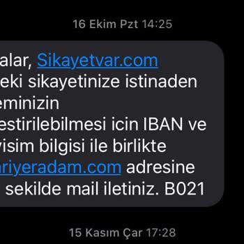 Kariyer Adam İade Yapılmaması Oyalama