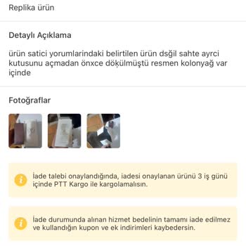Dolap Aldığım Ürün Sahte Çıktı!