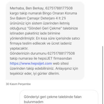Hepsiburada Müşteri Hizmetleri/kargo Teslimat Sorunu.