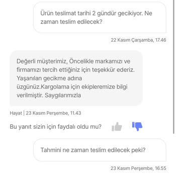 Hepsiburada Müşteri Hizmetleri/kargo Teslimat Sorunu.
