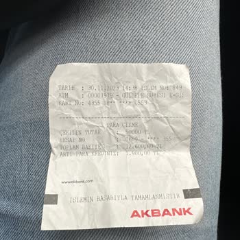 Akbank Gişe Ekstra Eksik Para Verme