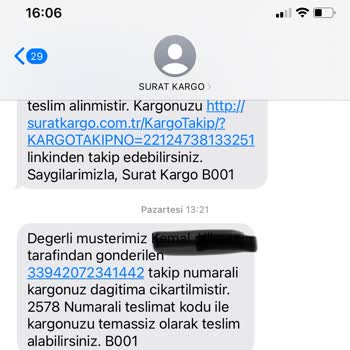 Sürat Kargo Kayapa Şubesi Ürün Teslim Edilmeden İade Edilmesi