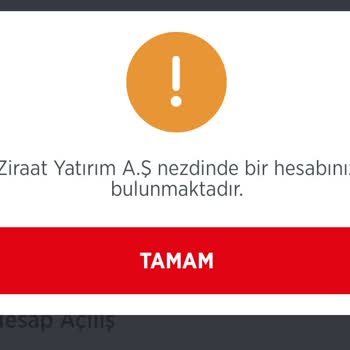 Ziraat Yatırım Hesap Açma Sorunu