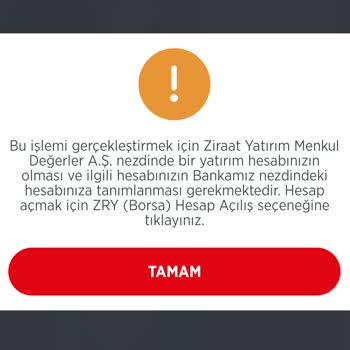 Ziraat Yatırım Hesap Açma Sorunu