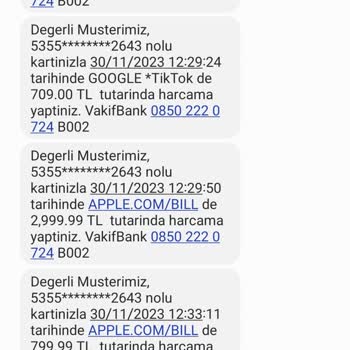 Apple.com/ Bill Hesabımdan Para Çekti