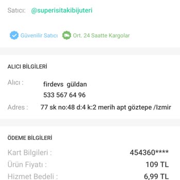 Sürat Kargo Almadığım Kargo Ürününün İletilmiş Gösterilmesi