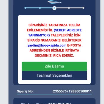 Hoopkapıda Kargo Teslim Edilmemesi