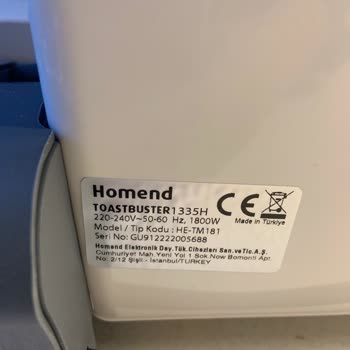 Homend Tost Makinesinin Alt-üst Tablaları Isınınca Yerinden Çıkıyor.