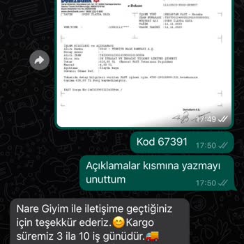 Nare Giyim Ürün Teslimatı Ve İade Süreci Sorunu