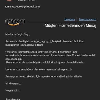 Amazon Faturada IMEI Yazmıyor