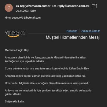 Amazon Faturada IMEI Yazmıyor