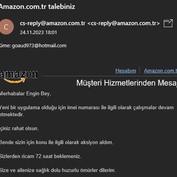 Amazon Faturada IMEI Yazmıyor