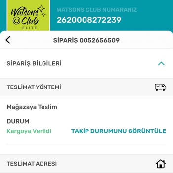 Watsons İade Almak İstiyorum