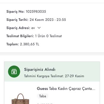 Boyner Ürünün Tedarik Edilip Kargo Yapılamaması