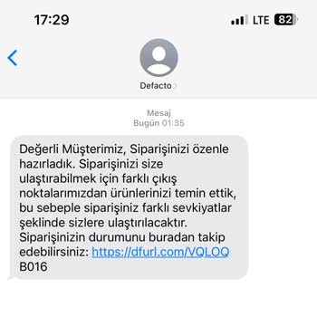 DeFacto Olmayan Ürün Satışı