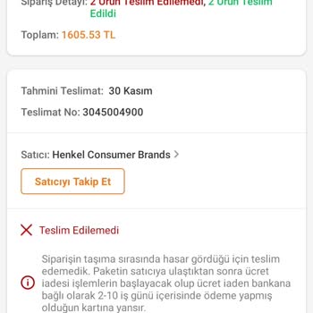 Trendyol Satın Aldığım Ürünlerin Teslim Edilememesi Ve Mağduriyet