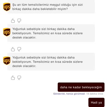 UPS Türkiye Da Ürünüm Kayıp.
