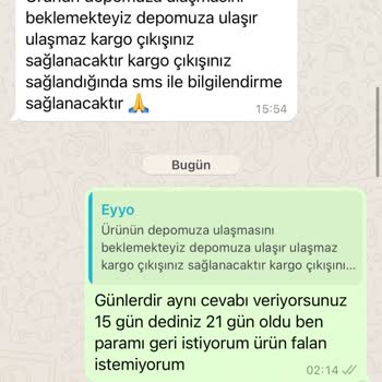 Eyyo Siparişimi 21 Gündür Göndermiyor