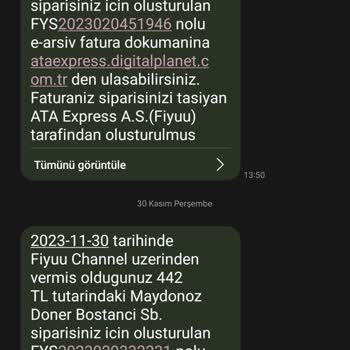 Fiyuu Sipariş Vermediğim Halde Fatura Gönderiyor