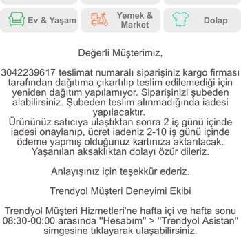 Trendyol Gelmeyen Kargo Hakkında