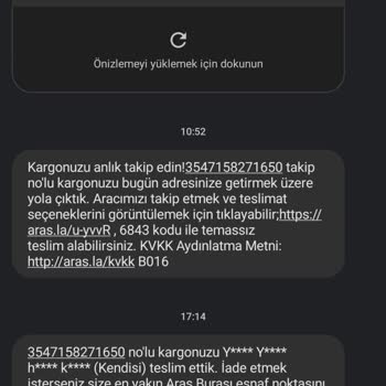 Aras Kargo Kargom Başkasına Teslim Edilmiş