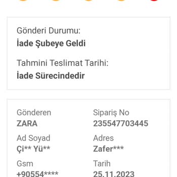 Zara Sahte Kargolama İşlemi