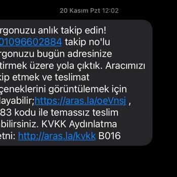 Aras Kargo Kargo Teslim Etmediği Halde Edildi Yazıyor Kargo Ortada Yok