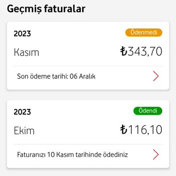 Vodafone Faturama Bilgi Verilmeden Fahiş Ücret Yansıtılması