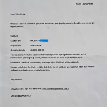 Nike Mağazası Ürününün Arkasında Durmuyor