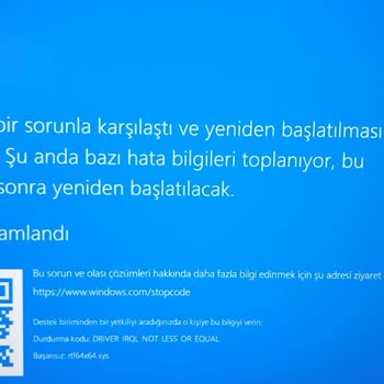 Monster Notebook Driver_irql_not_less_or_equal Mavi Ekran Hatası Veriyor