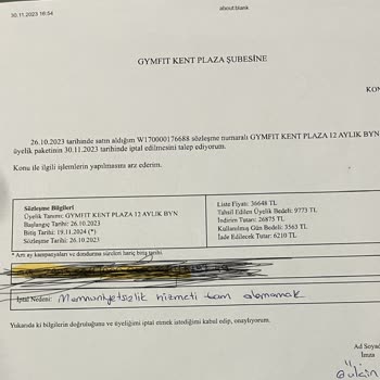 GYM Fit Hizmet Alamıyorum Mağdurum