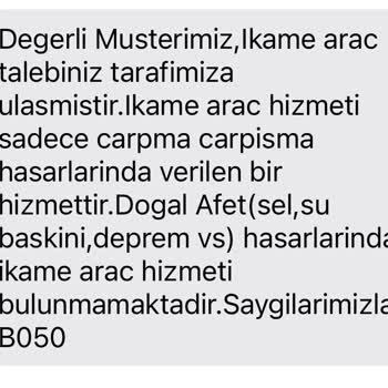 Unico Sigortanın Sözleşme Hükümlerini Yerine Getirmemesi