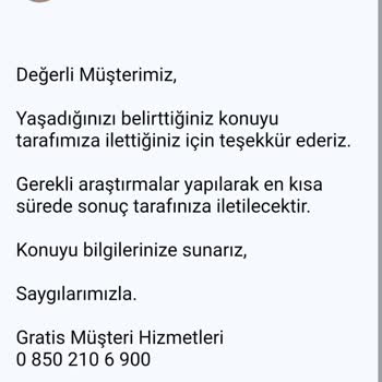 Gratis Ücret İadesi Yapılmıyor