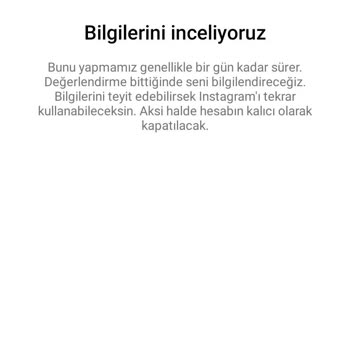 Instagram Hesabım Geri Açılmasını Talep Ediyorum
