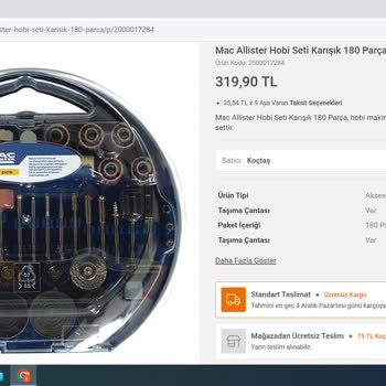 Koçtaş Web Sitesinde Sattığı Ürün Yerine Farklı Ürün Gönderiyor!