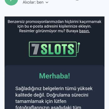 7Slots Hesabımı Doğrulayamıyorum Para Transferi Yapamıyorum