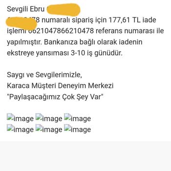 Karaca Züccaciye Karaca Açıklama Yapmadan Sipariş İptali Bir De Eksik Ödeme