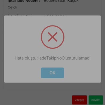 Holly Lolly İade Talebi Oluşturamıyorum