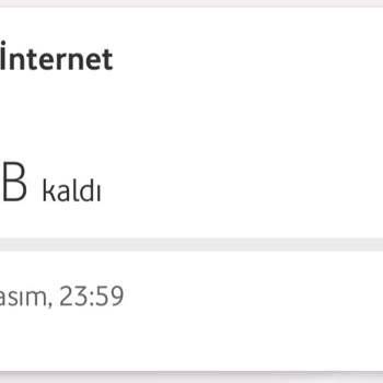 Vodafone İnternet Paketim Bitmeden 65 TL'ye Aşım Paketi Veriyor