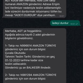 Amazon Ve AGT Kargo İşgüzarlığı
