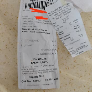 Köfteci Yusuf Eksik Ürün Gelmesi